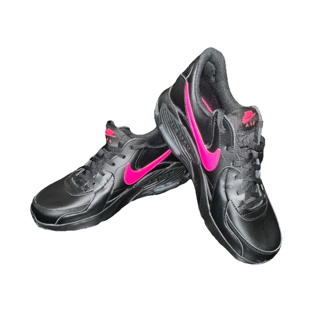 21N22/Nike Air Women's Low Top‎ Sneakers Black/Pink Lace Up Athletic Casual